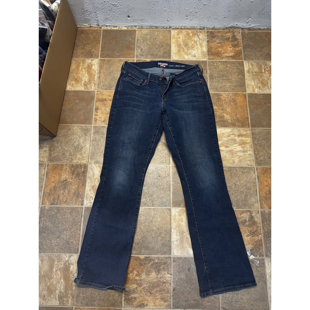 Denizen from Levi's Curvy Boot Cut Jeans Dark Wash Blue Denim 10M W30 L32